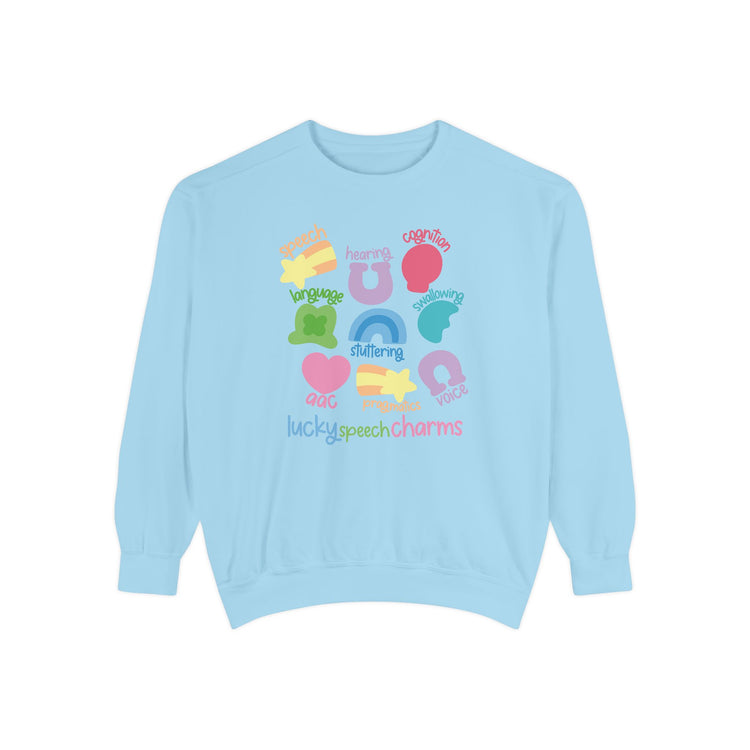 lucky speech charms comfort colors crewneck