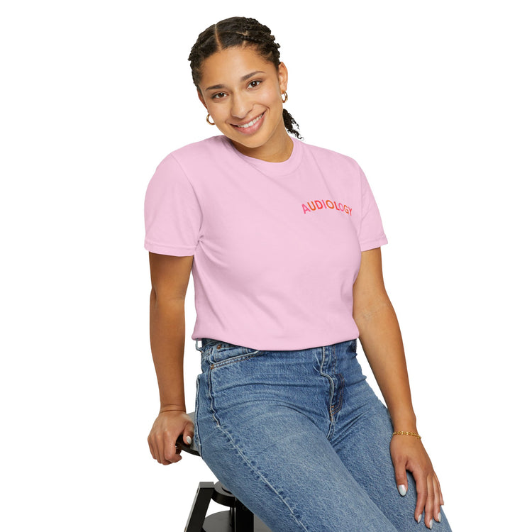 colorful audiology arch comfort colors tee