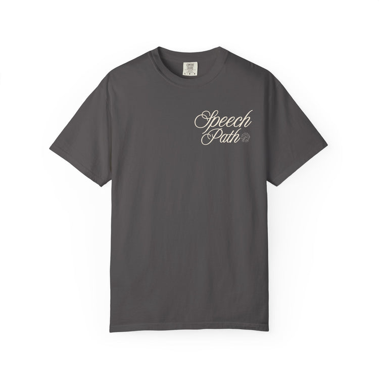 speech path high tides front/back comfort colors tee
