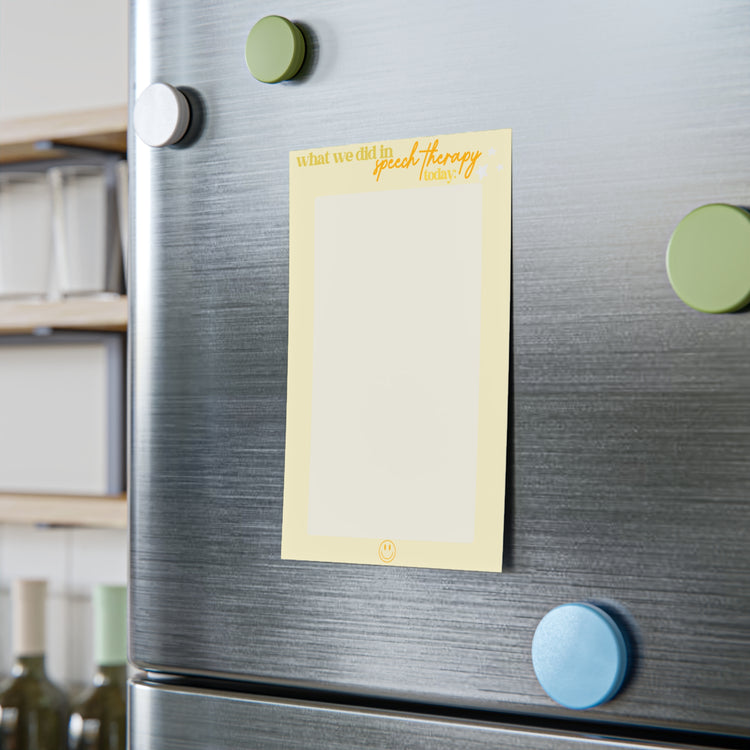 "what we did in speech today" yellow 4X6 Post-it® Note Pads