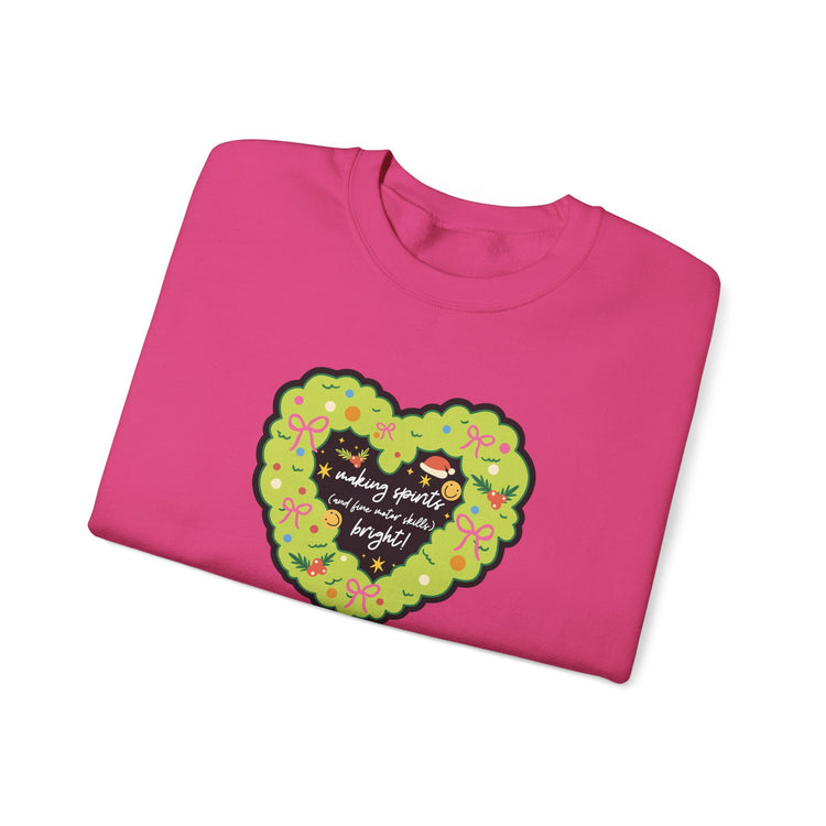 making spirits and fine motor skills bright! crewneck