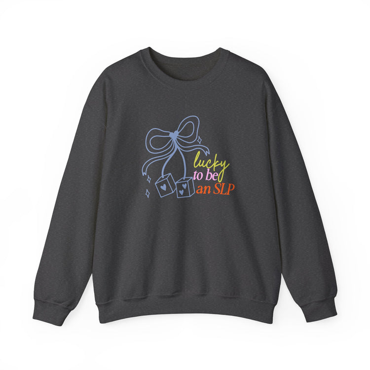 lucky to be an SLP dice crewneck