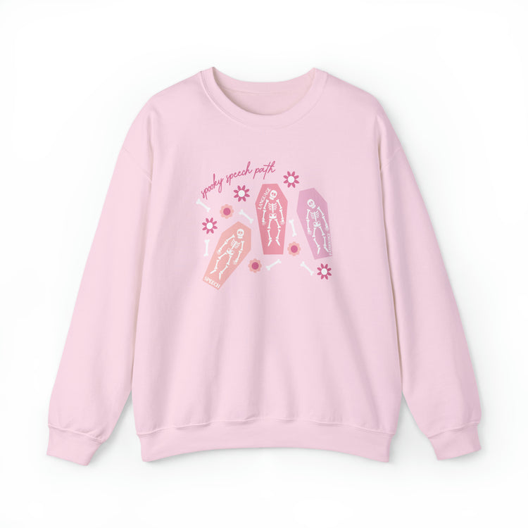 spooky speech skeleton bones crewneck