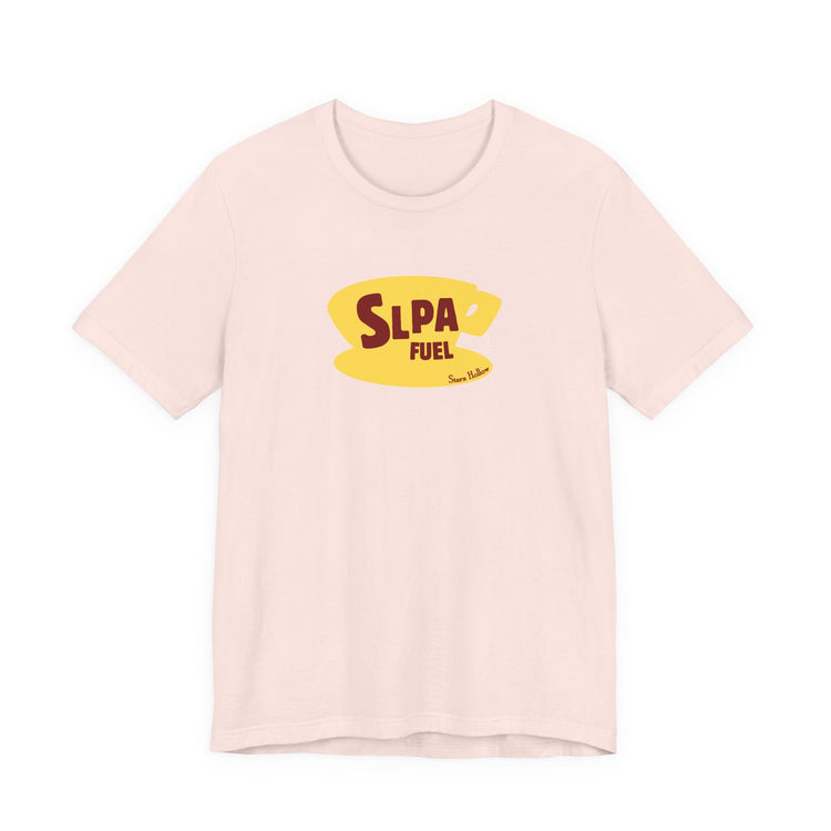 slpa fuel yellow coffee cup short sleeve tee