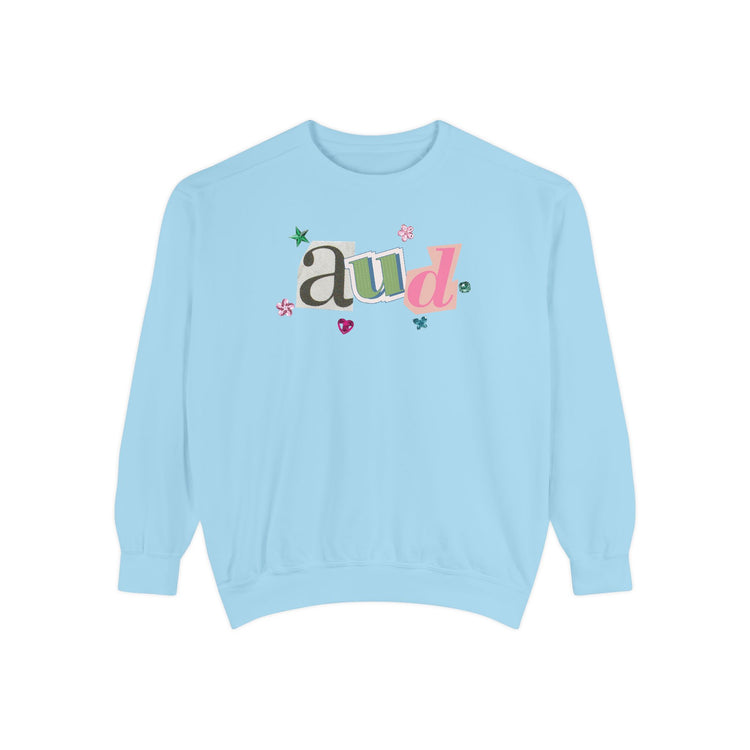 AUD newspaper gem comfort colors crewneck