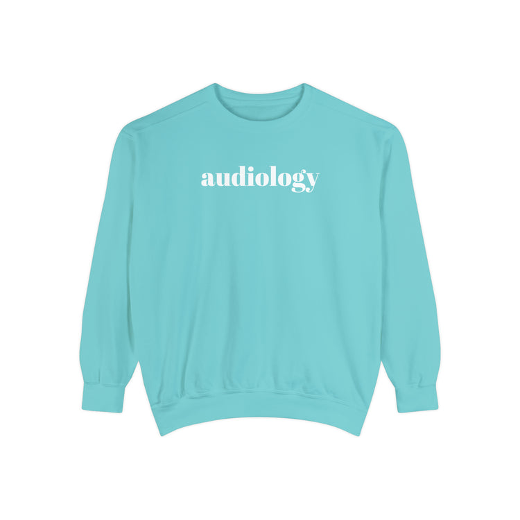 simple audiology comfort colors crewneck