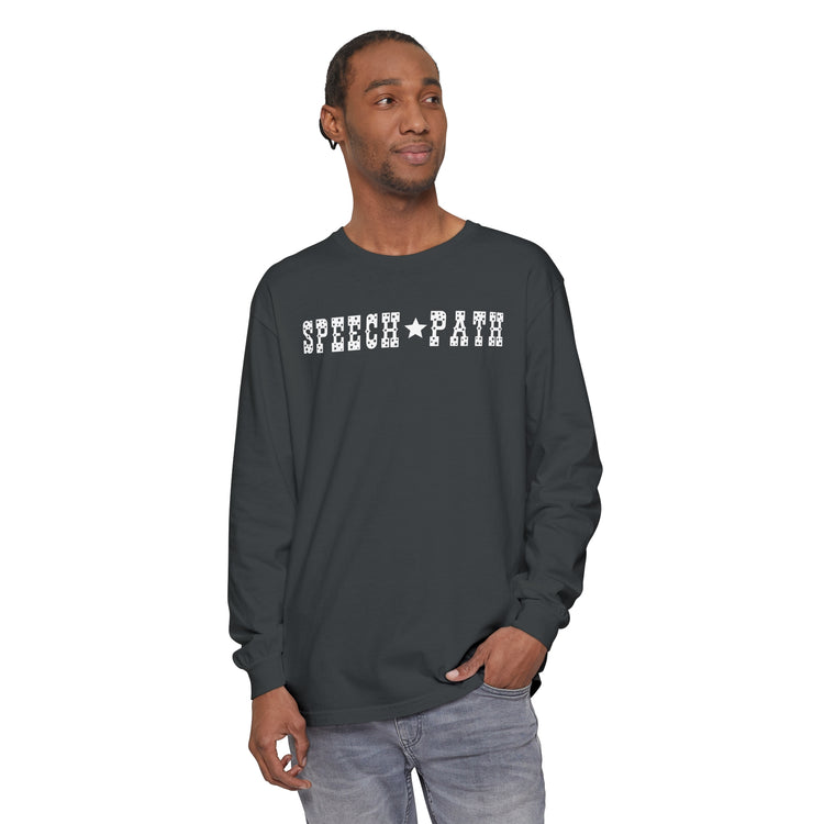speech path western star comfort colors long sleeve tee