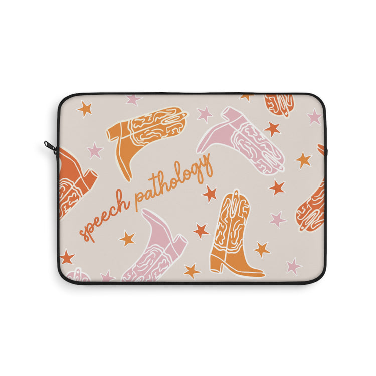 speech pathology boots laptop sleeve
