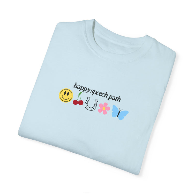happy speech path comfort colors tee