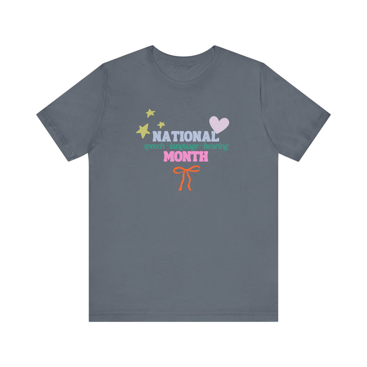 NSLHM colorful bow short sleeve tee