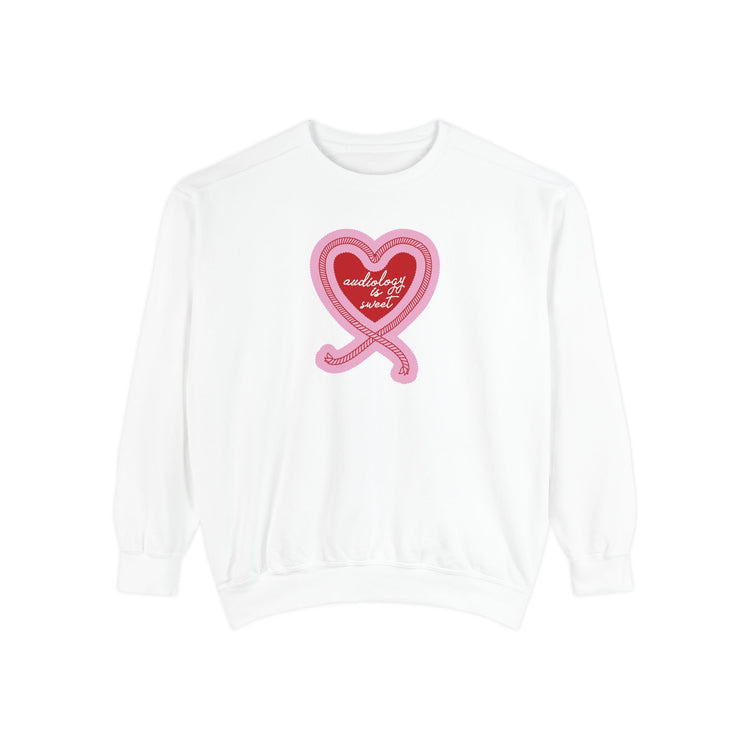 audiology is sweet heart rope comfort colors crewneck