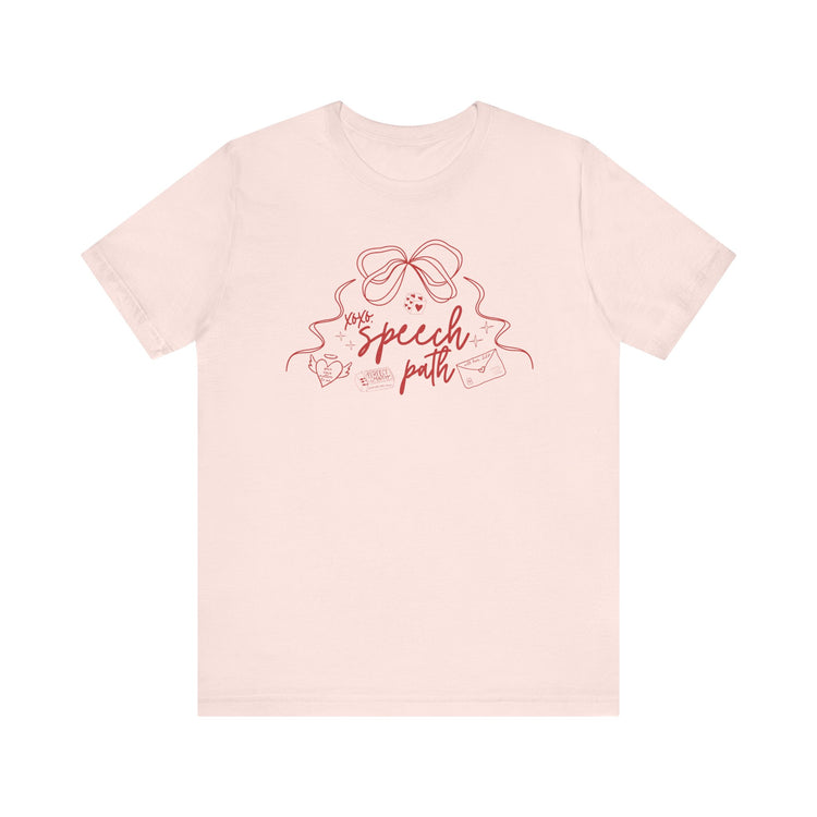 SLP valentine bow tee