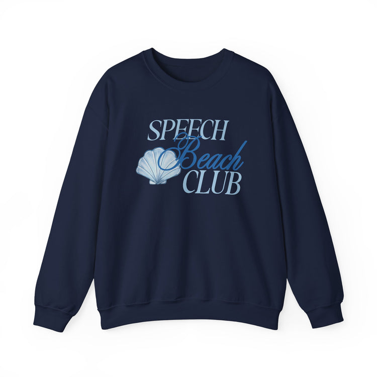 speech beach club shell crewneck