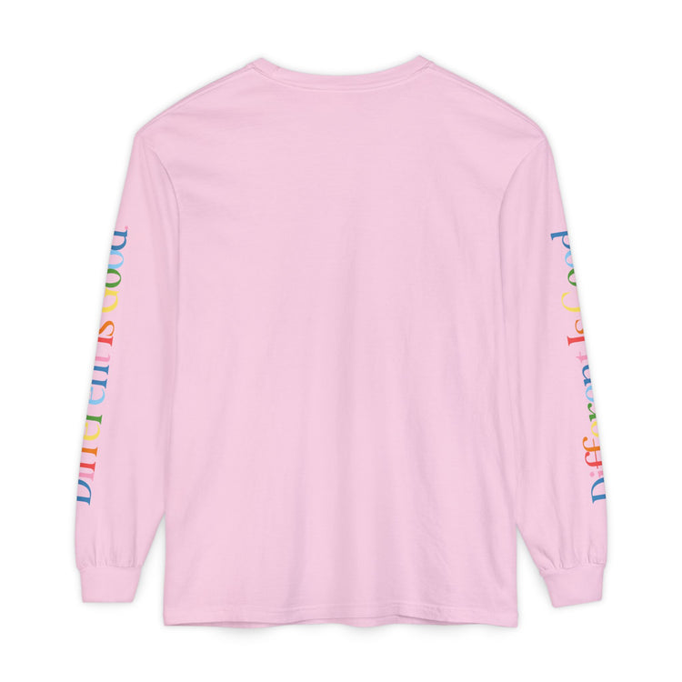 different is good tulips long sleeve tee