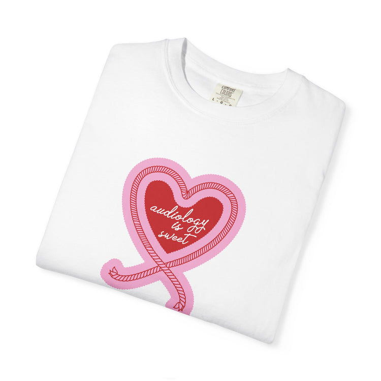audiology is sweet heart rope comfort colors tee