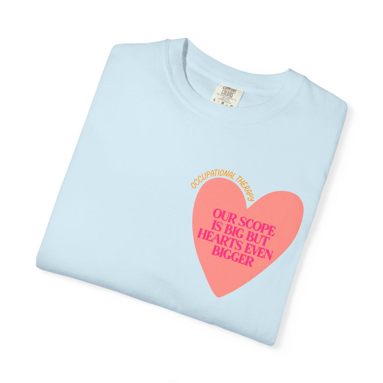 OT big scope heart comfort colors tee