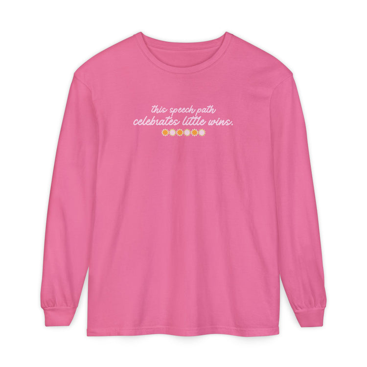 speech path little big wins front/back long sleeve tee