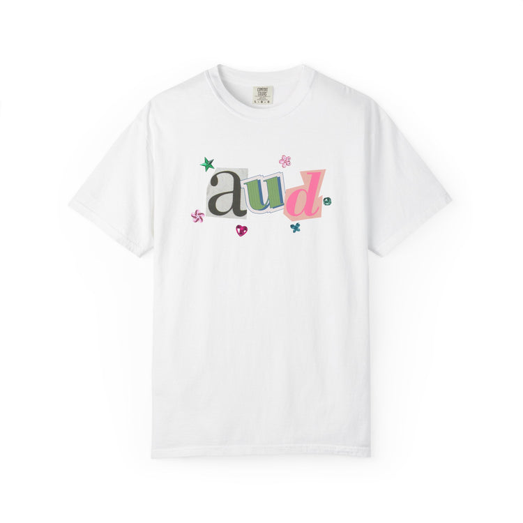 AUD newspaper gem comfort colors tee