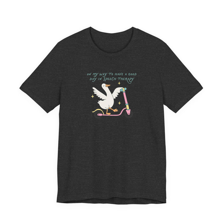 on my way to speech goose short sleeve tee