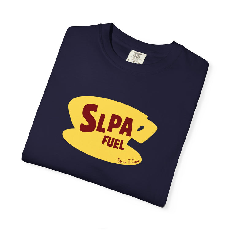 slpa fuel yellow coffee cup comfort colors tee