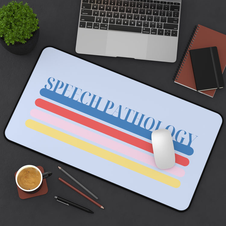 speech pathology colorful lines desk mat