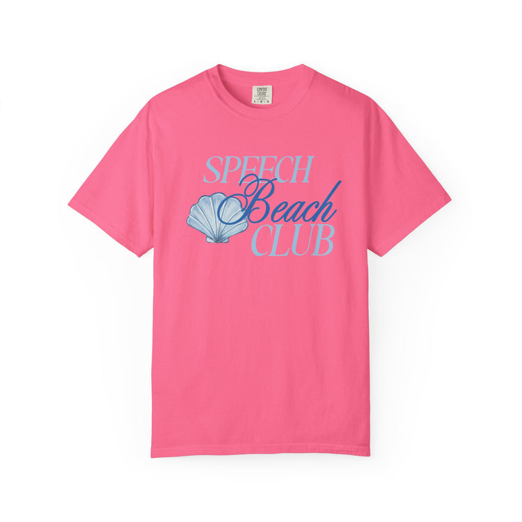 speech beach club shell comfort colors tee