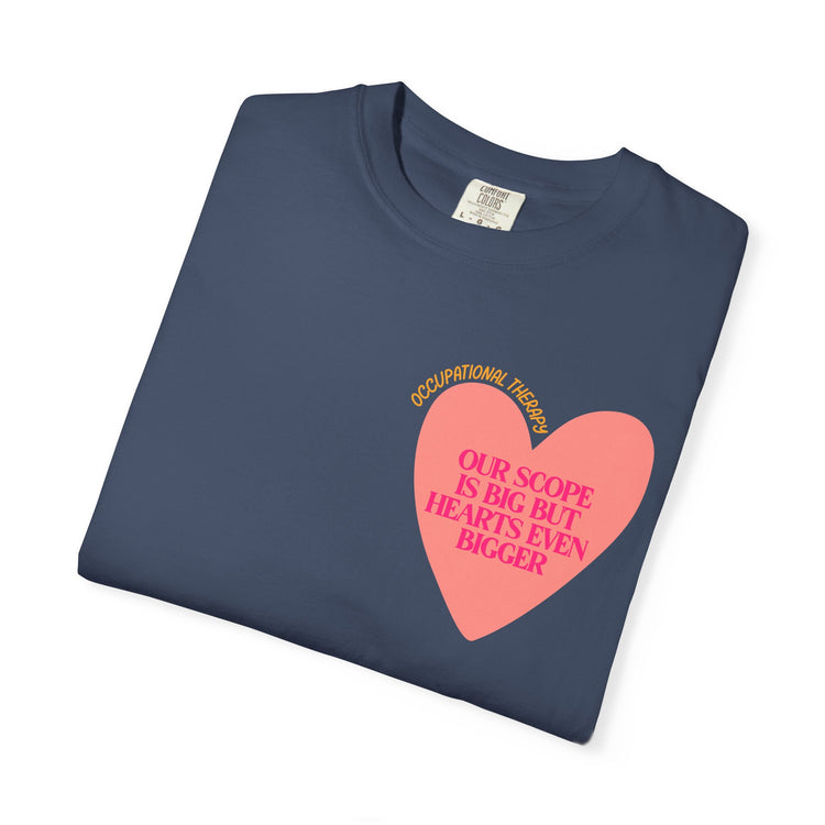 OT big scope heart comfort colors tee
