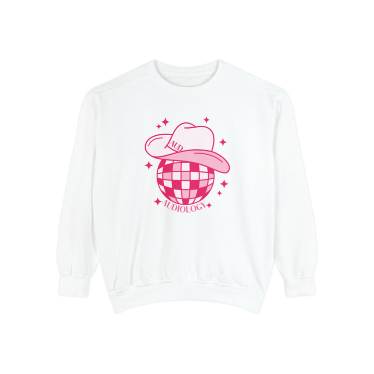 disco cowboy audiology comfort colors crewneck