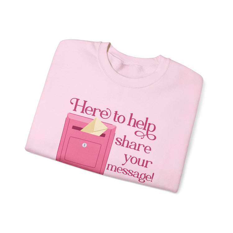 here to help share your message! crewneck