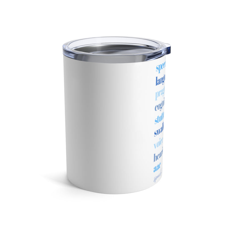 blue SLP scope of practice 10oz tumbler
