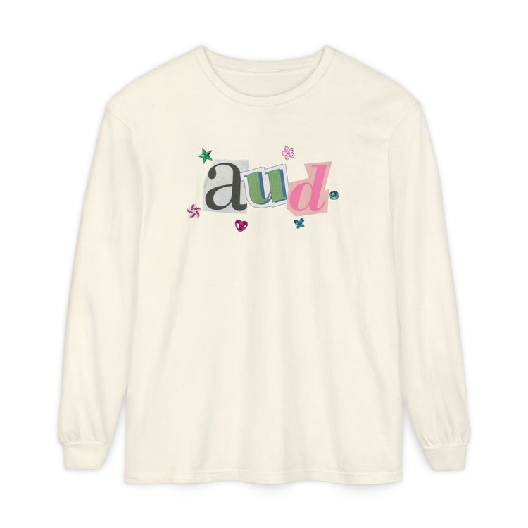 AUD newspaper gem comfort colors long sleeve tee
