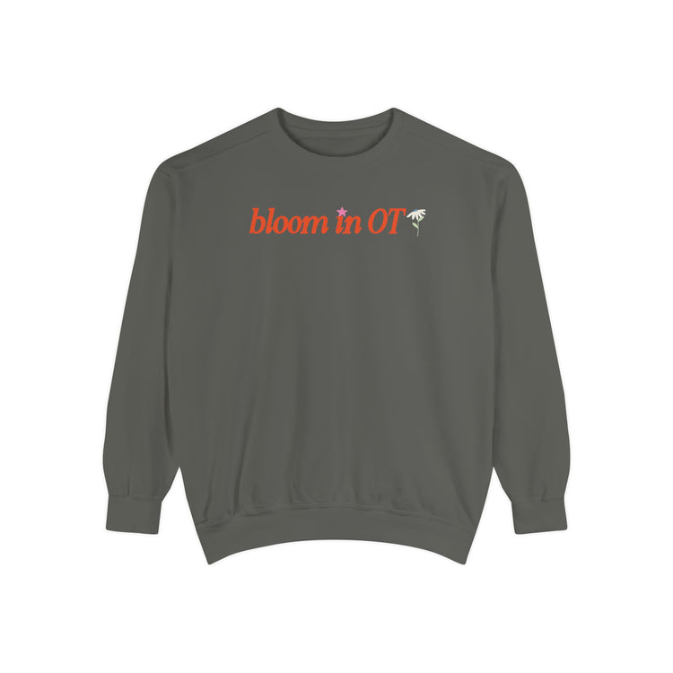 bloom in OT front/back comfort colors crewneck