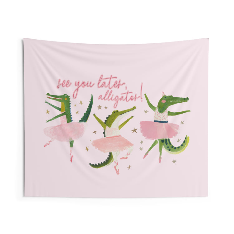 see your later alligator wall tapestry