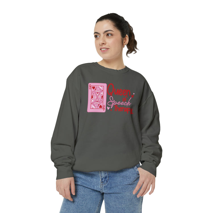 queen of hearts//speech comfort colors crewneck