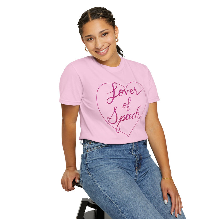 lover of speech comfort colors tee