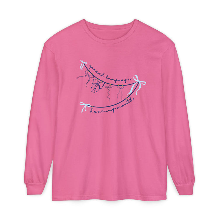 NSLHM bow clothespin long sleeve tee