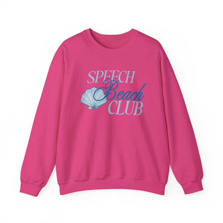 speech beach club shell crewneck