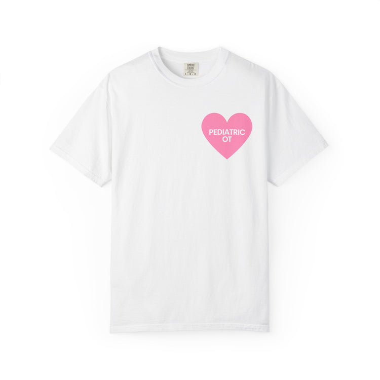 pediatric OT heart comfort colors tee