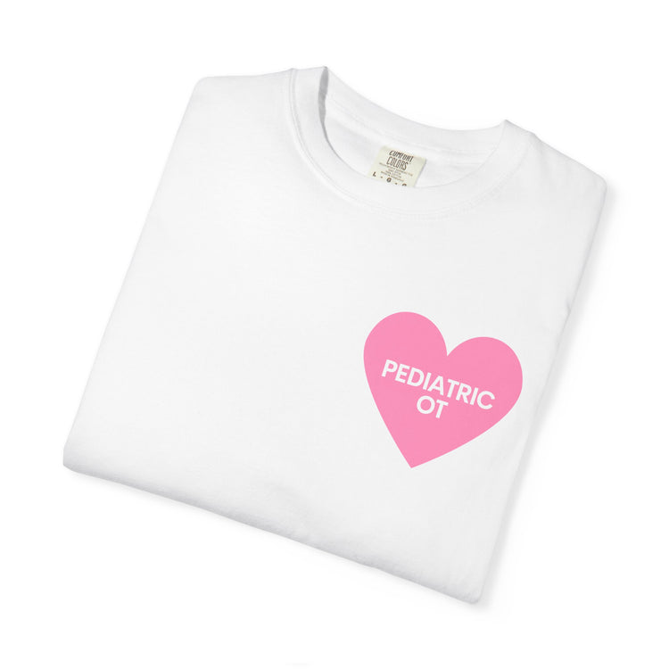 pediatric OT heart comfort colors tee