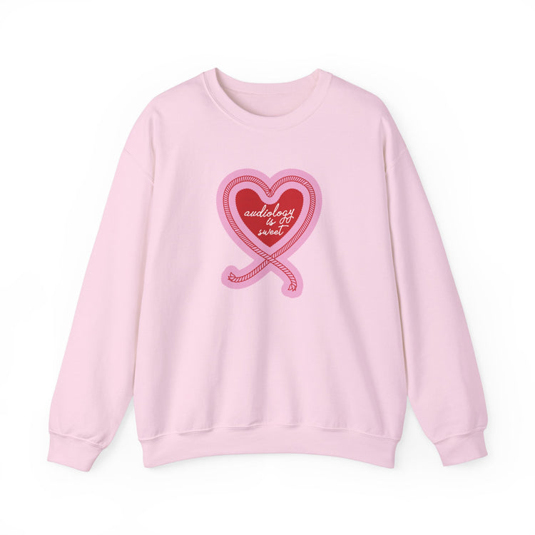 audiology is sweet heart rope crewneck
