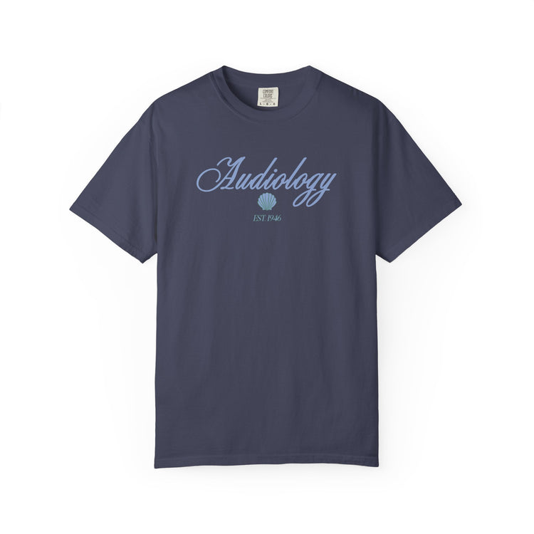 audiology clam est. 1946 comfort colors tee