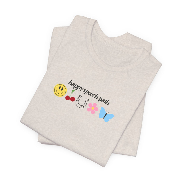 happy speech path tee