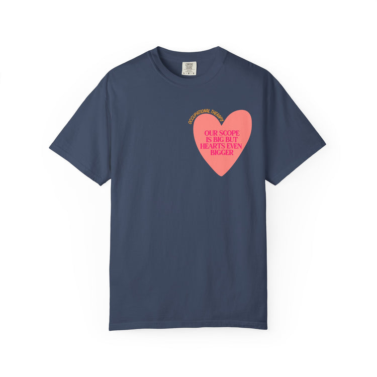 OT big scope heart comfort colors tee