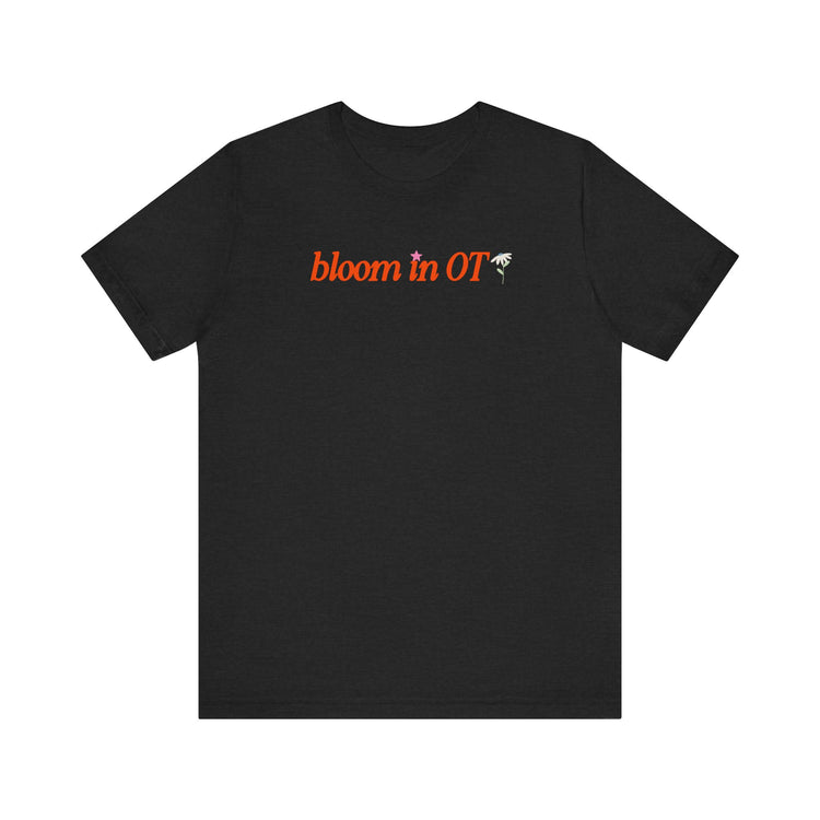 bloom in OT front/back short sleeve tee