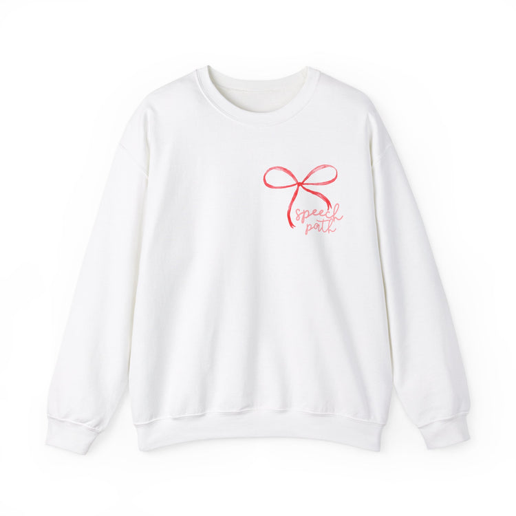 everyone deserves a voice red bow crewneck