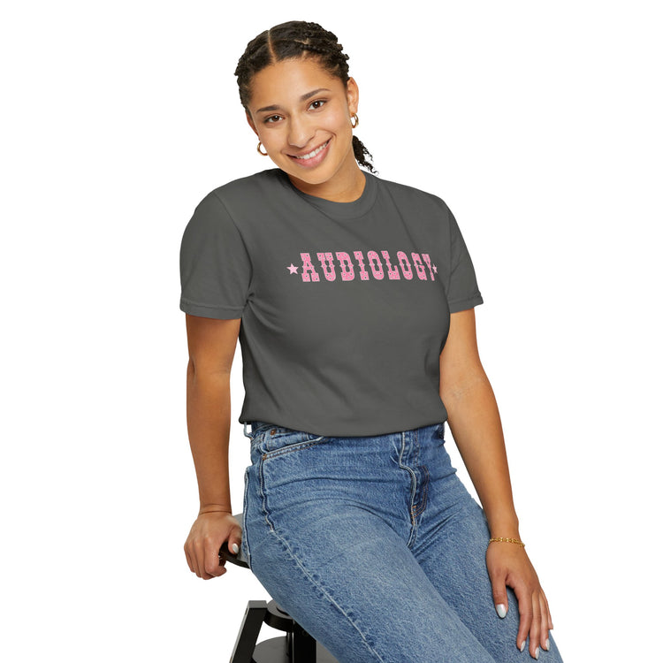 western star pink audiology comfort colors tee