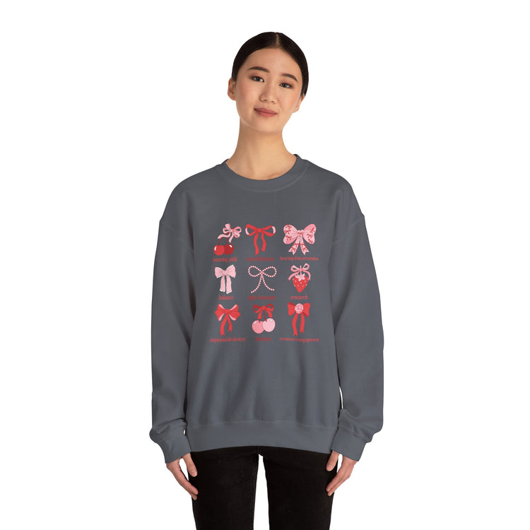 audiology scope cherry bow crewneck