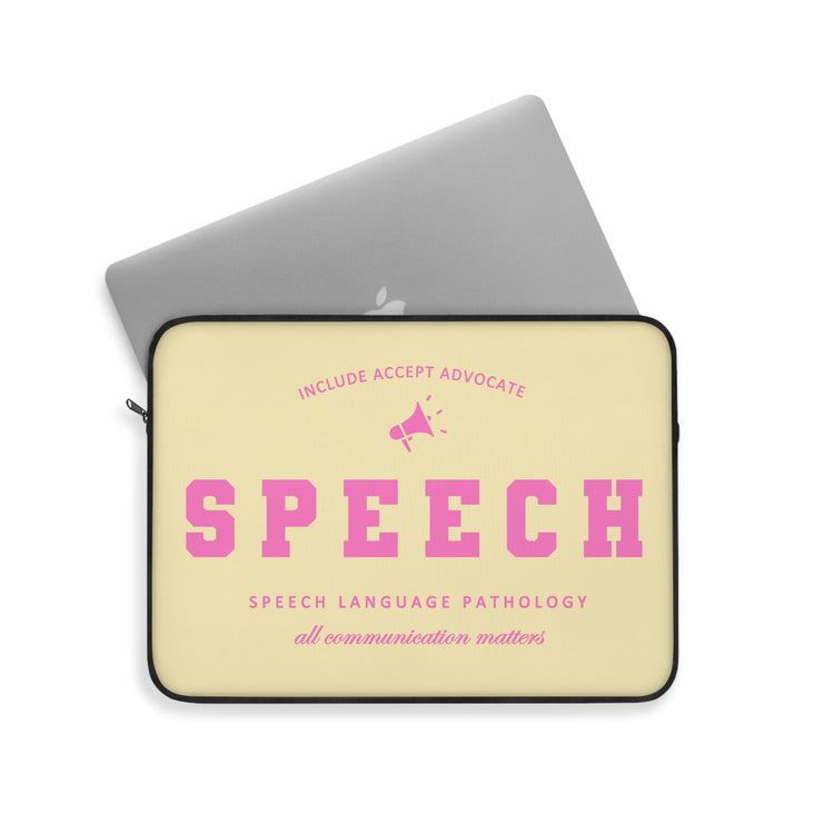 SPEECH varsity laptop sleeve
