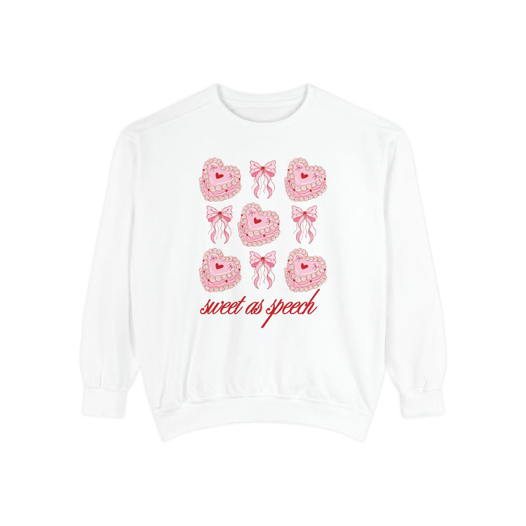 sweet as speech cake comfort colors crewneck