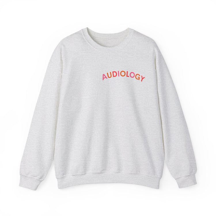 colorful audiology arch crewneck
